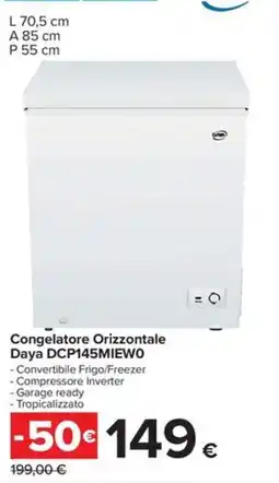 Carrefour Iper Congelatore Orizzontale Daya DCP145MIEW0 offerta