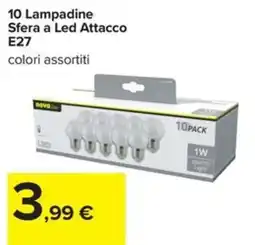 Carrefour Iper Lampadine Sfera a Led Attacco E27 offerta