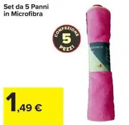 Carrefour Iper Set da 5 Panni in Microfibra offerta