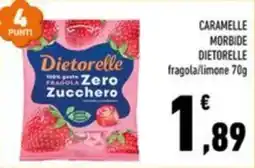 Conad Margherita Dietorelle Caramelle morbide fragola/limone offerta