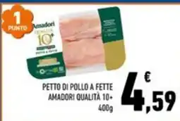 Conad Margherita Petto di pollo a fette Amadori Qualità 10+ offerta