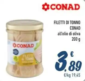 Filetti di tonno CONAD all'olio di oliva