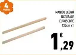 Conad Margherita Manico legno naturale Euroscope offerta