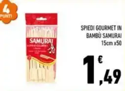Conad Margherita Spiedi gourmet in bambù samurai offerta