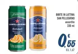 Spesa Facile Conad Bibite in lattina San Pellegrino assortite offerta