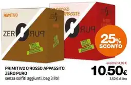 Superconti Primitivo o rosso appassito zero puro offerta