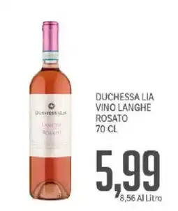 Supermercati Piccolo Duchessa Lia Vino Langhe Rosato offerta
