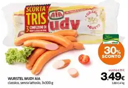 Superconti Wurstel Wudy Aia classico, senza lattosio offerta