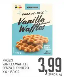 Supermercati Piccolo Prozis vanilla waffles senza zucchero offerta
