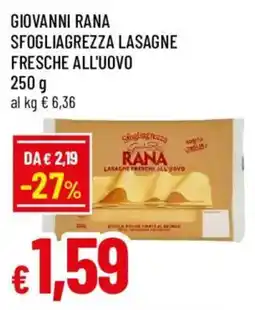 Galassia superstore Sfogliagrezza lasagne fresche all'uovo Rana offerta