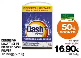 Superconti Detersivo lavatrice in polvere Dash Power offerta