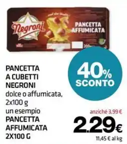 Superconti Pancetta a cubetti Negroni offerta