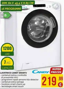 La Prealpina Lavatrice Candy Smart7 offerta