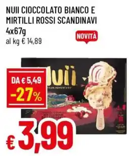 Galassia superstore Nuii cioccolato bianco e mirtilli rossi scandinavi offerta