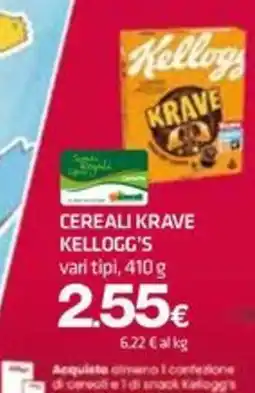 Superconti Cereali Krave Kellogg's offerta