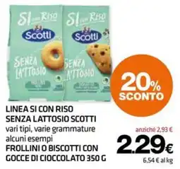 Superconti Linea Si con Riso senza lattosio Scotti offerta