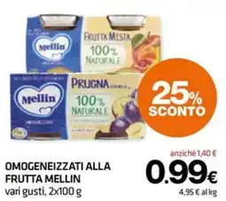 Superconti Omogeneizzati alla frutta Mellin offerta