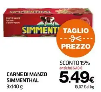 Superconti Carne di manzo Simmenthal offerta