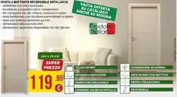 La Prealpina Porta a battente reversibile anta liscia offerta