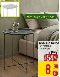 La Prealpina Tavolino tondo in metallo verniciato offerta