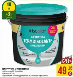 La Prealpina Iriscolor idropittura termoisolante anticondensa offerta