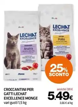 Superconti Crocchettini per gatti Lechat Excellence Monge offerta