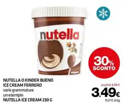 Superconti Nutella ice cream offerta
