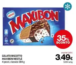 Superconti Gelato biscotto Maxibon Nestlé offerta