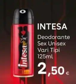 Idea bellezza Intesa deodorante sex unisex offerta