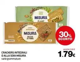 Superconti Crackers integrali o alla soia Misura offerta