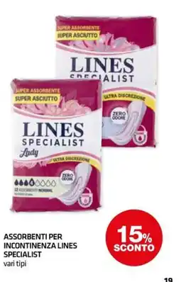 Superconti Assorbenti per incontinenza Lines Specialist offerta