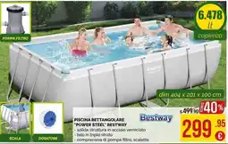 La Prealpina Piscina rettangolare "Power Steel" Bestway offerta
