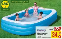 La Prealpina Bestway Piscina Gonfiabile Rettangolare offerta