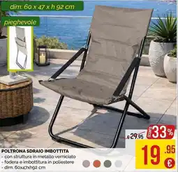 La Prealpina Poltrona sdraio imbottita offerta