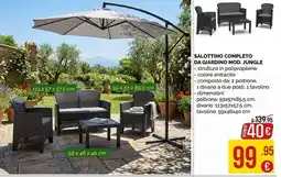 La Prealpina Salottino completo da giardino mod. Jungle offerta