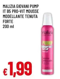 Galassia superstore Malizia Giovani Pump B5 Pro-Vit Mousse Modellante Tenuta Forte offerta