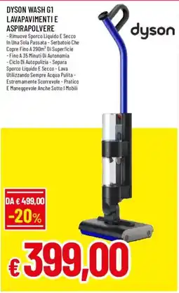 Galassia superstore Dyson Wash G1 lavapavimenti e aspirapolvere offerta