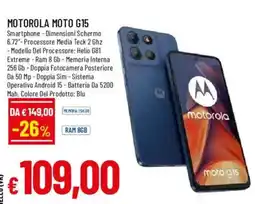 Galassia superstore Motorola Moto G15 offerta