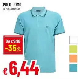 Galassia superstore Polo uomo in piquet basile offerta