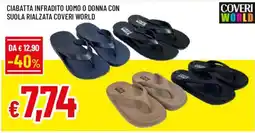 Galassia superstore Ciabatta infradito uomo o donna con suola rialzata Coveri World offerta