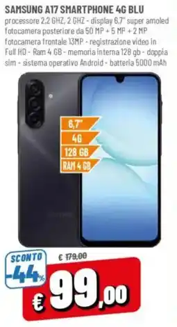 Galassia superstore Samsung A17 Smartphone 4G Blu offerta
