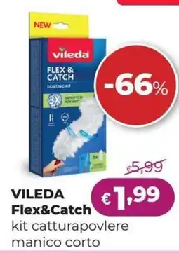 La Saponeria Vileda Flex&Catch kit catturapovlere manico corto offerta