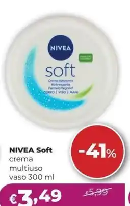 La Saponeria NIVEA Soft crema multiuso offerta