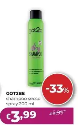 La Saponeria got2b shampoo secco spray offerta