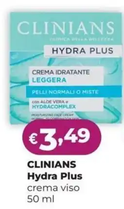 La Saponeria Clinians Hydra Plus crema viso offerta