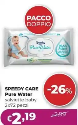 La Saponeria Speedy Care Pure Water salviette baby offerta