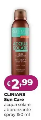 La Saponeria Clinians Sun Care acqua solare abbronzante spray offerta