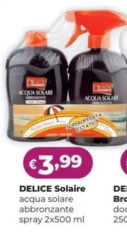 La Saponeria Delice Solaire acqua solare abbronzante offerta
