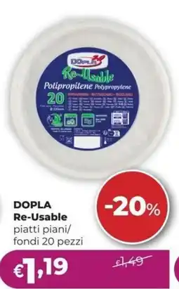 La Saponeria DOPLA Re-Usable piatti piani/fondi offerta