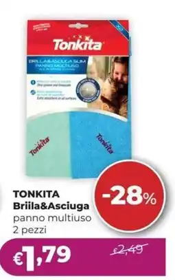 La Saponeria Tonkita Brilla&Asciuga panno multiuso offerta
